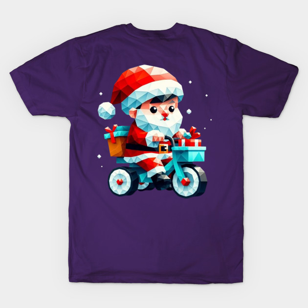 Christmas Santa Bicycle by fadinstitute